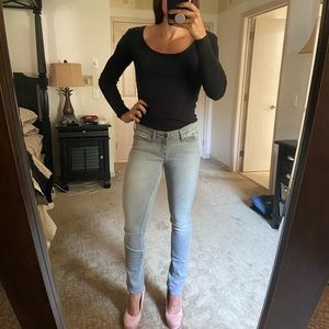 Gap Grey/Silver Stretchy Skinny Jeans size 4/27R